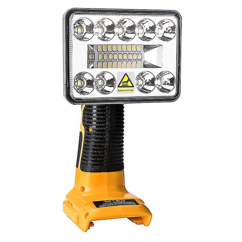 Multi-functional Cordless Led Work Light Long-range Spotlight With Usb Port Torch Compatible With Dewalt 18v Lithium Battery For Outdoor Flashlight，jo