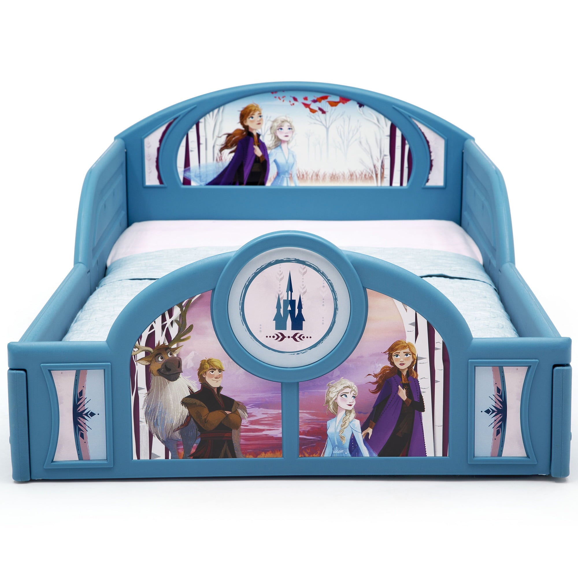 Disney Frozen II Plastic Sleep and Play Toddler Bed by Delta Children