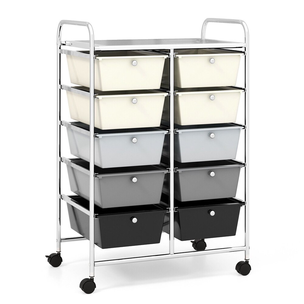 10 Drawer Rolling Storage Cart