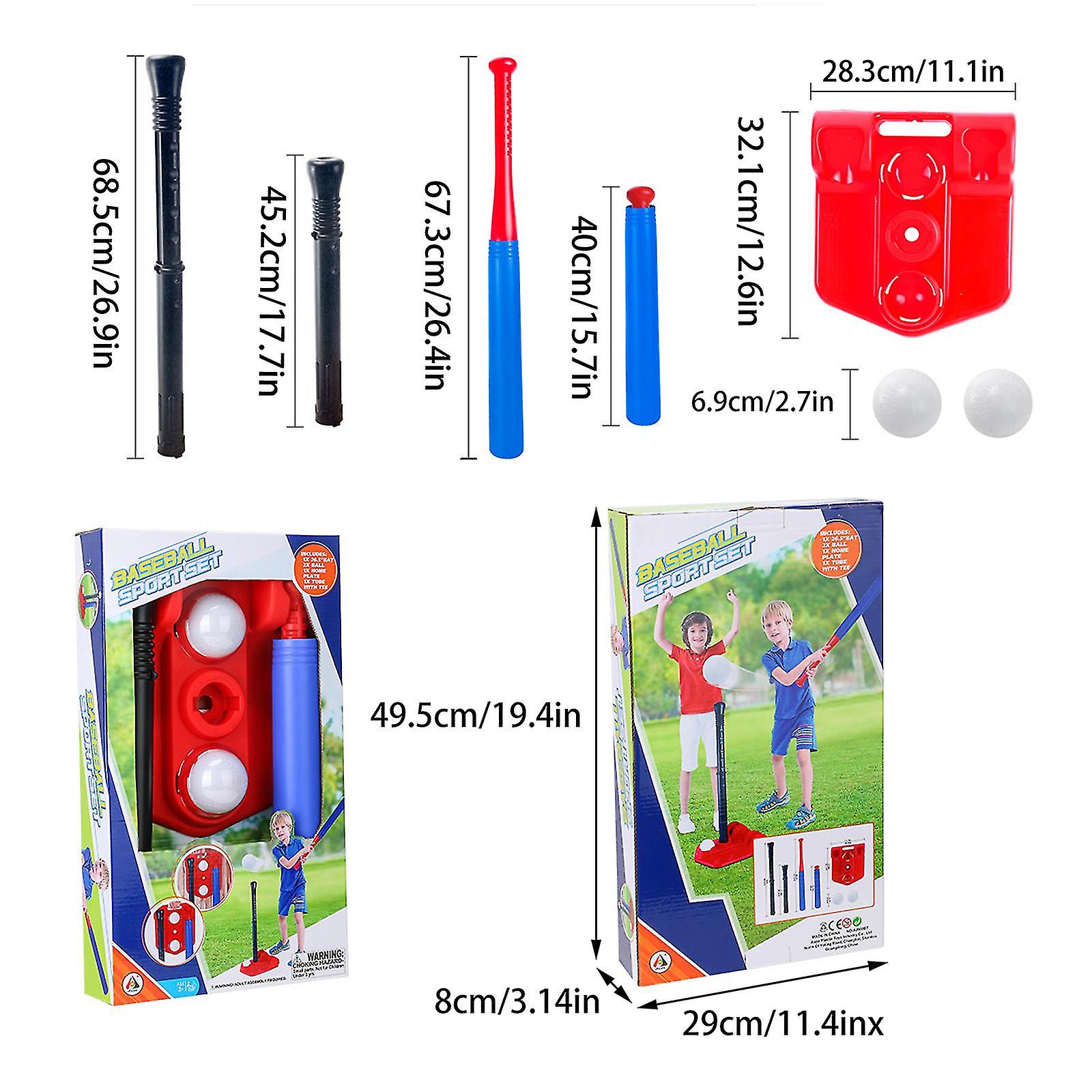 Kids T Ball Sets Toys Adjbale Tee Bat Set Outdoor Sport Playing Game For Kids