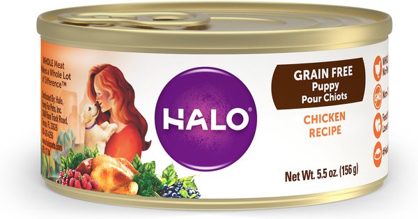 Halo Chicken Recipe Grain-Free Puppy Canned Dog Food