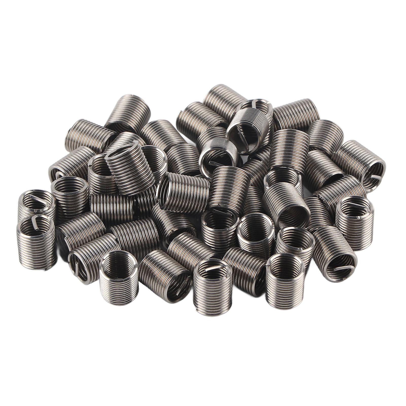 50pcs Thread Inserts Male Female Reducing Nut Repair Tool Stainless Steel Fastener M10x1.252d