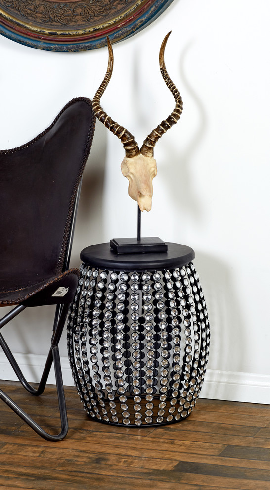 Glam Black Metal Accent Table 55114   Contemporary   Side Tables And End Tables   by pruneDanish  Houzz