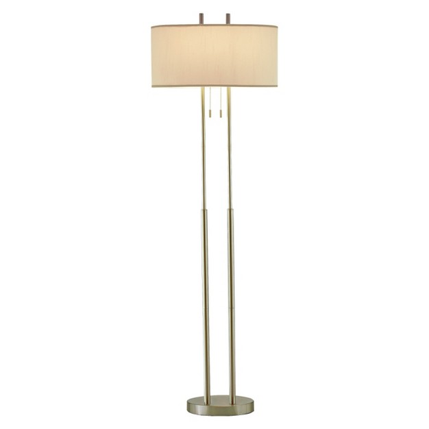 Duet Floor Lamp Silver ivory Adesso