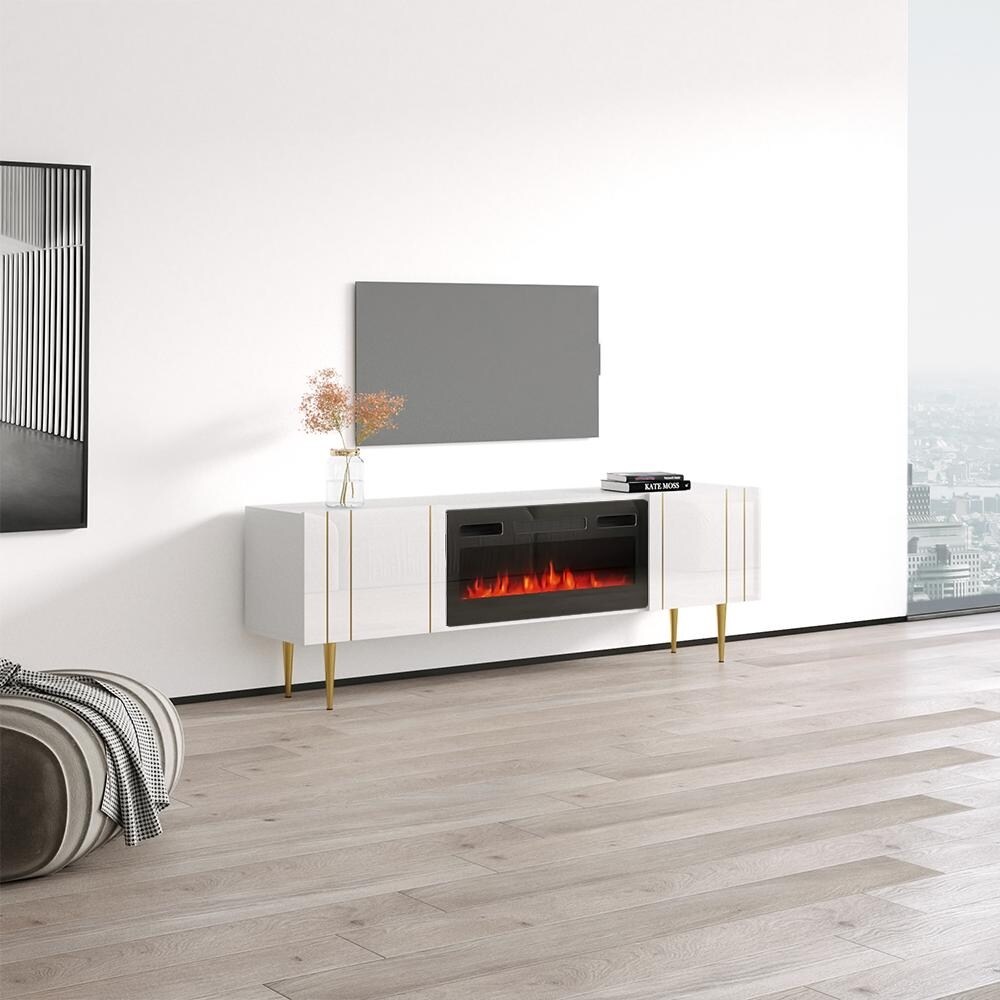 Nile BL EF Fireplace TV Stand