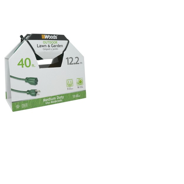 Woods 40 x27 Extension Cord Green