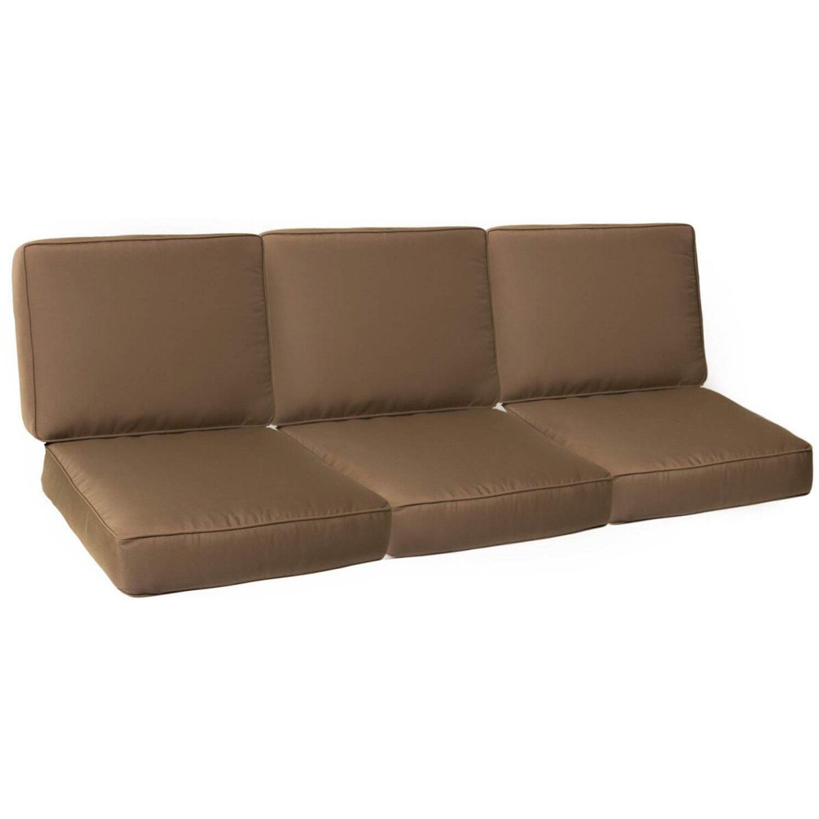 Sunbrella Canvas Cocoa 6 Piece Small Outdoor Replacement Sofa Cushion Set W/ Piping By Signature