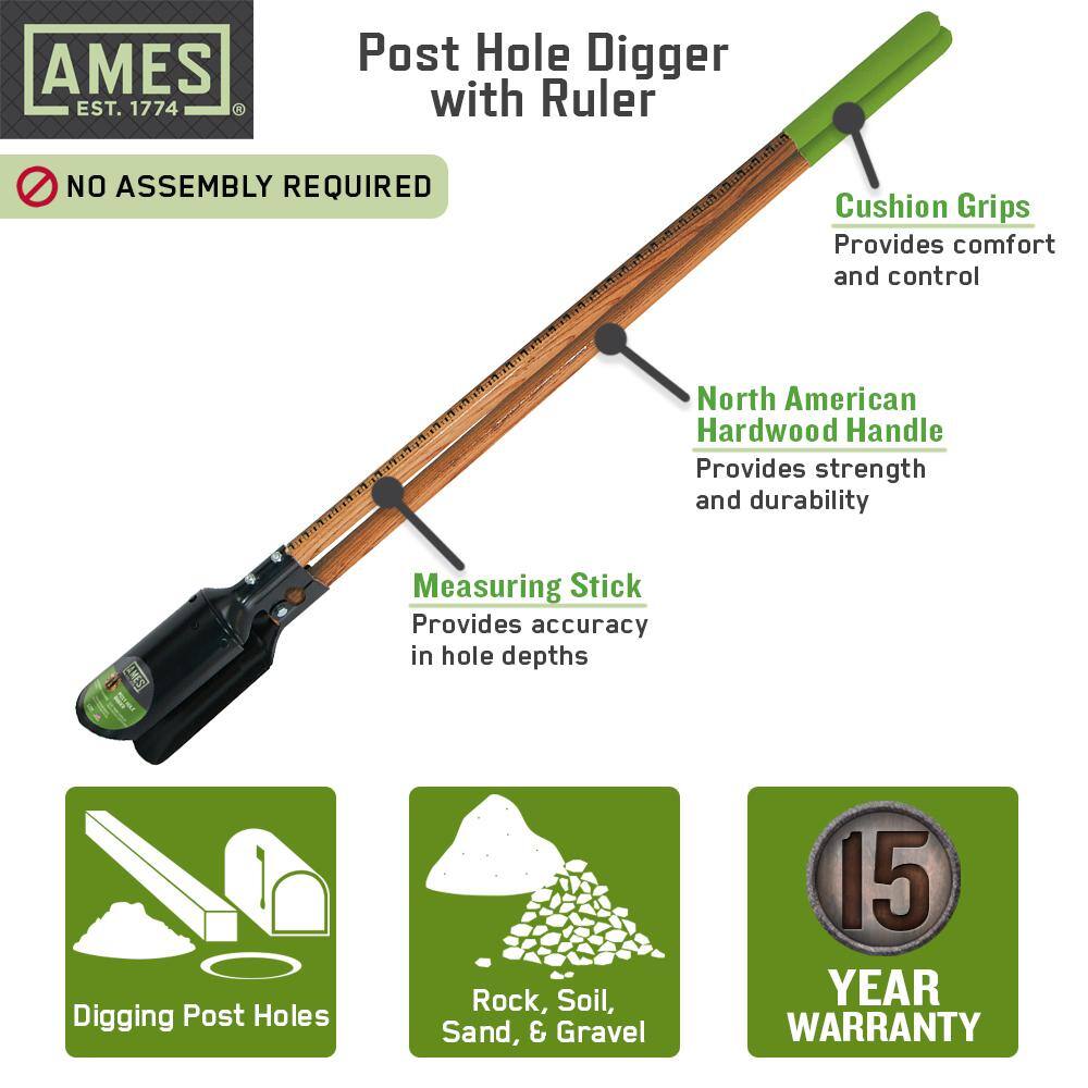 Ames Post Hole Digger with Ruler 2701600