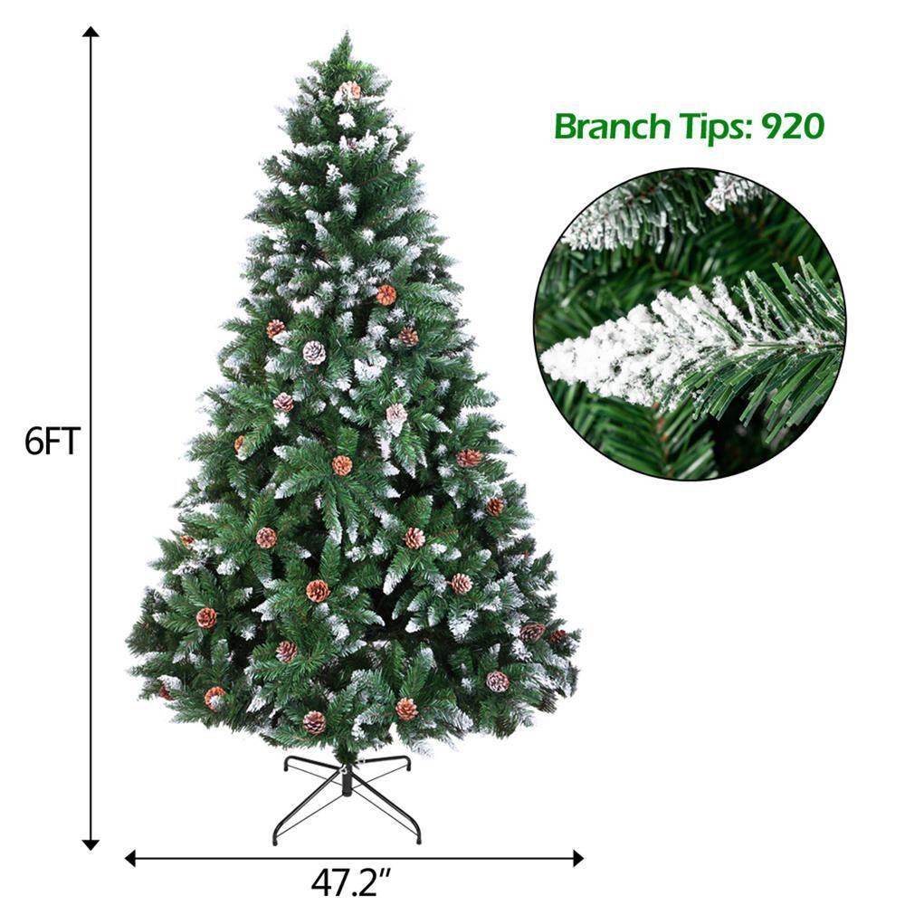 6 ft. Green Unlit Regular Artificial Christmas Tree PF-91990025