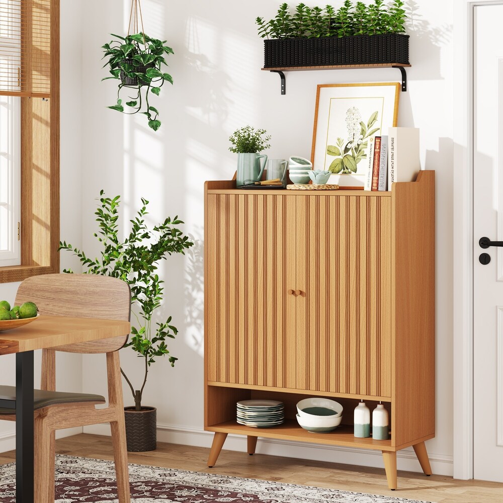 Sideboard Buffet Cabinet with 2 Doors and Removable Shelves