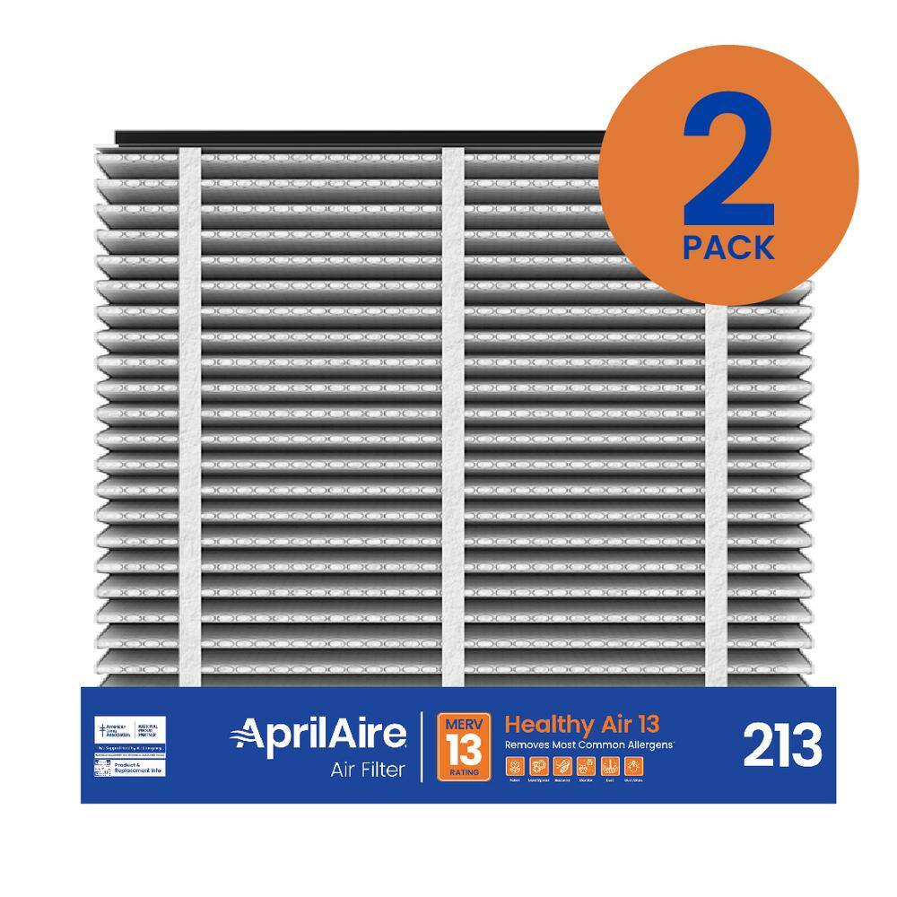 AprilAire 20x25x4 213 Air Cleaner Filter for Whole-House Air Purifier Models 1210162022102216 and 4200 MERV 13 (2-pack) 213 02