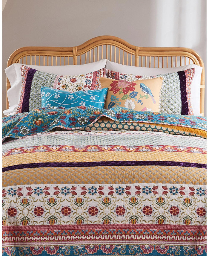 Greenland Home Fashions Thalia Bohemian Floral Quilt Sets