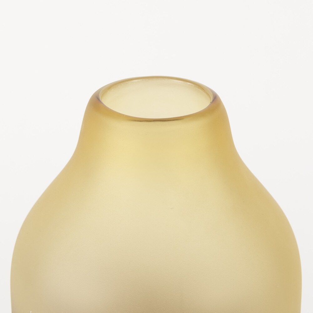 Brown and Beige Smoky Sand Dunes Glass Vase