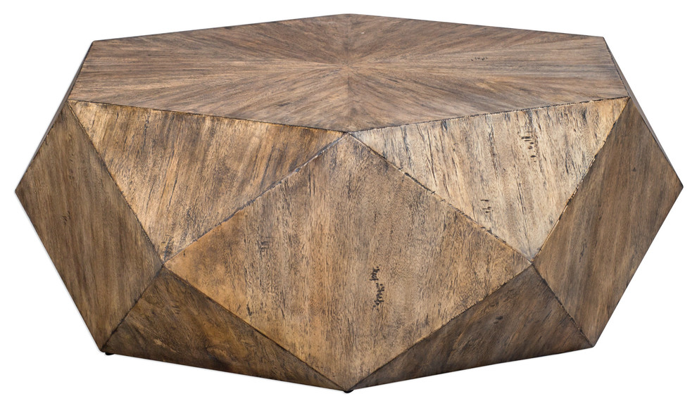 Uttermost Volker Honey Coffee Table   Rustic   Coffee Tables   by HedgeApple  Houzz