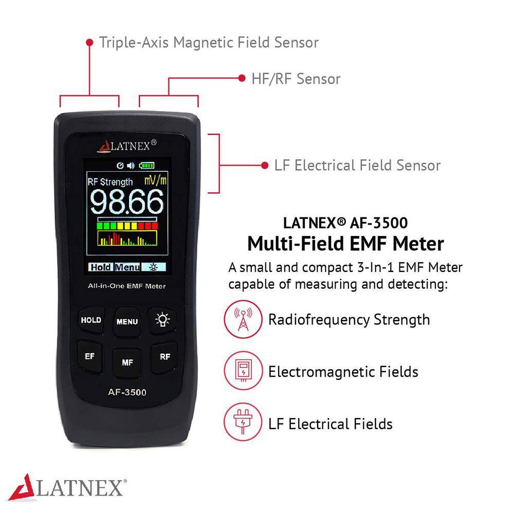 LATNEX All-in-One EMF Meter AF-3500 AF-3500