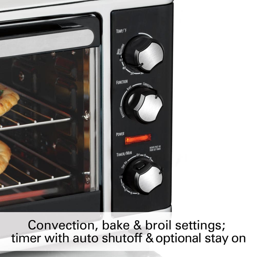 Hamilton Beach Black Countertop Oven with Convection and Rotisserie 31105D