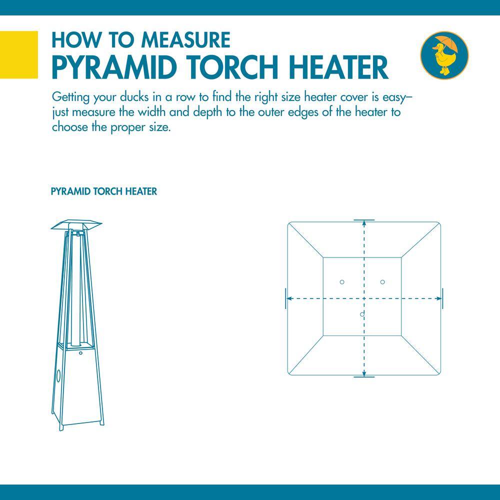 Duck Covers Ultimate 22 in. L x 22 in. W x 89 in. H Patio Pyramid Torch Heater Cover UPH892222