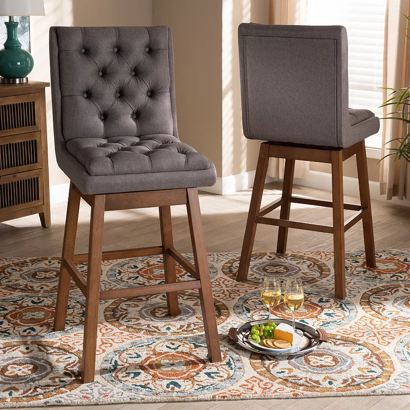 Baxton Studio Gregory Bar Stool 2-piece Set