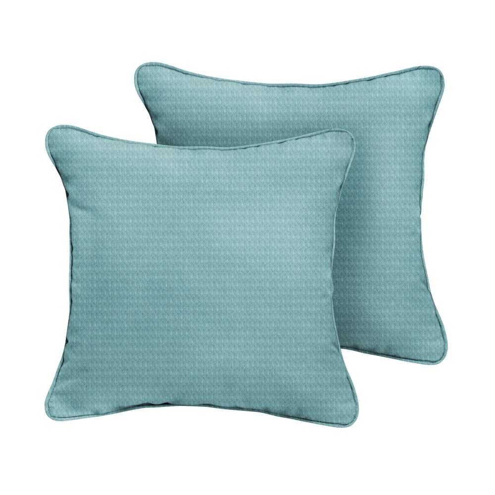 Humble + Haute Outdura Solid Indoor/Outdoor Corded Square Pillows (Set of 2)