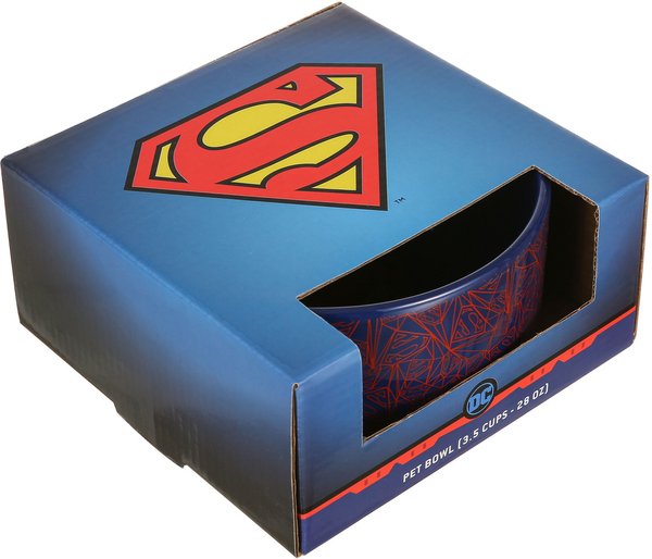 Fetch For Pets DC Comics Superman Logo Dog Bowl， 3.5 cup