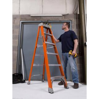 Louisville Ladder 8 ft. Fiberglass Step Ladder (12 ft. Reach) with 300 lbs. Load Capacity Type IA Duty Rating L-3017-08