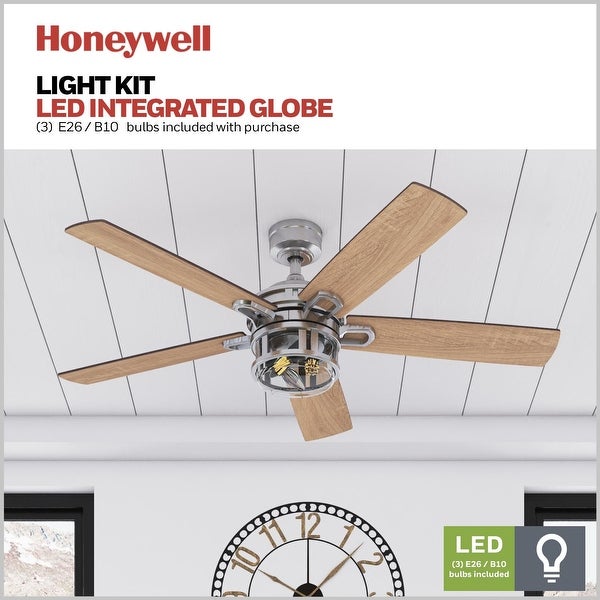 Honeywell Bontera Brushed Nickel LED Craftsman Ceiling Fan Shopping - The Best Deals on Ceiling Fans | 31036788