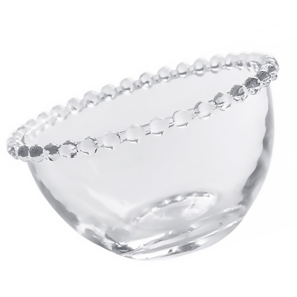 Hemoton 1Pc Transparent Glass Bowl Chic Vegetable Salad Bowl Fruit Plate Storage Bowl