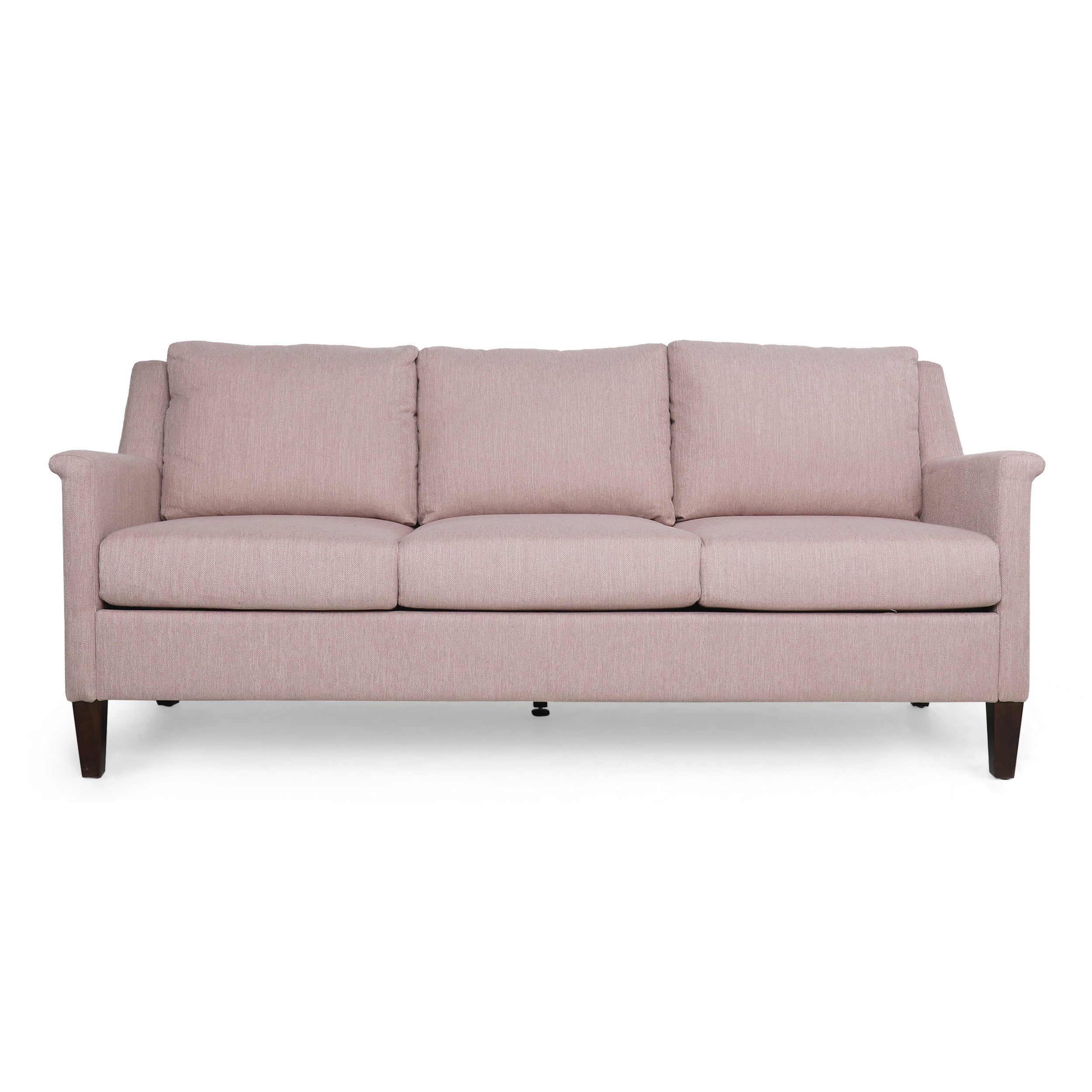 Noble House Ember Interiors Sofa, Espresso and Light Blush