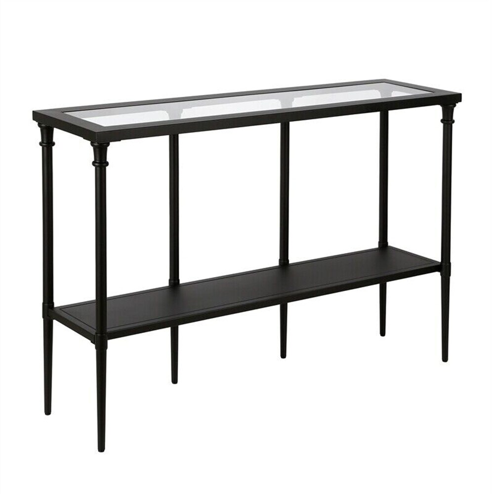 Blackened Bronze Metal/Glass Console Table   54 x 84