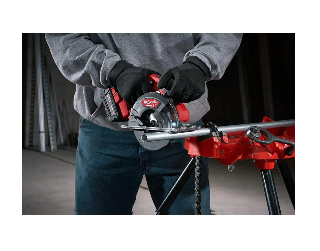 Milwaukee 2782-20 M18 FUEL 18-Volt Lithium-Ion Brushless Cordless Metal Cutting 5-3/8 in. Circular Saw (Tool-Only) w/ Metal Saw Blade