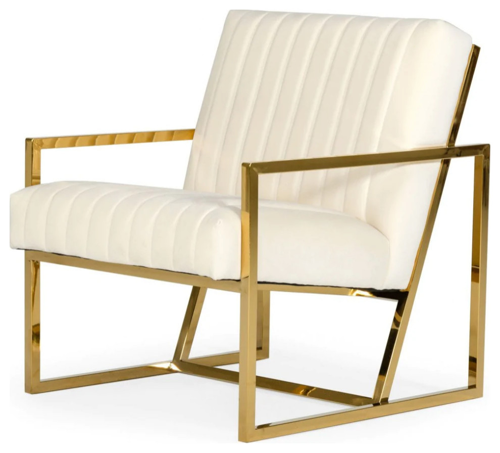 Jolene Modern Off  White Accent Chair   Contemporary   Armchairs And Accent Chairs   by V.S.D Furniture  Houzz