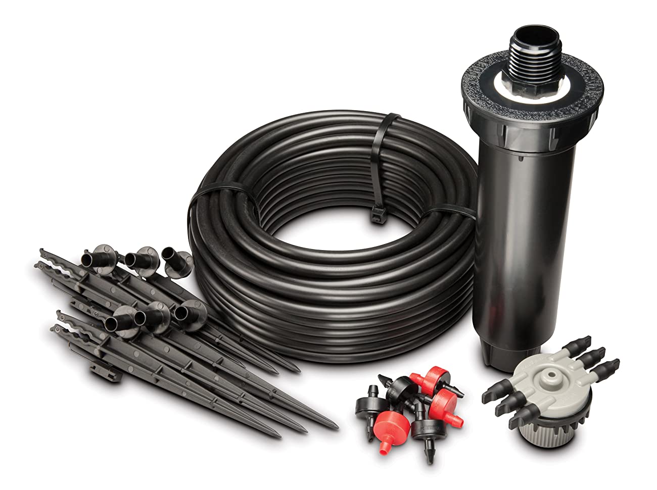 Rain Bird CNV182EMS CNV182EMT Drip Irrigation Sprinkler Conversion Kit， 1800 Series Pop-Up to 6 Emitters， Blacks