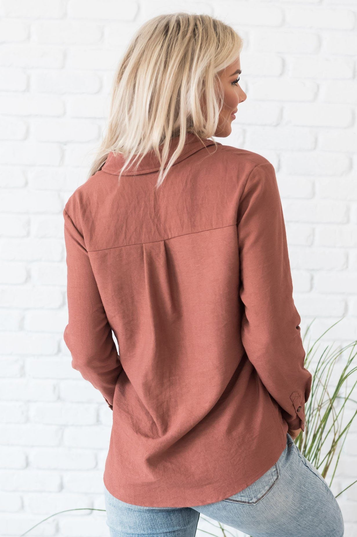 Taking Chances Modest Blouse