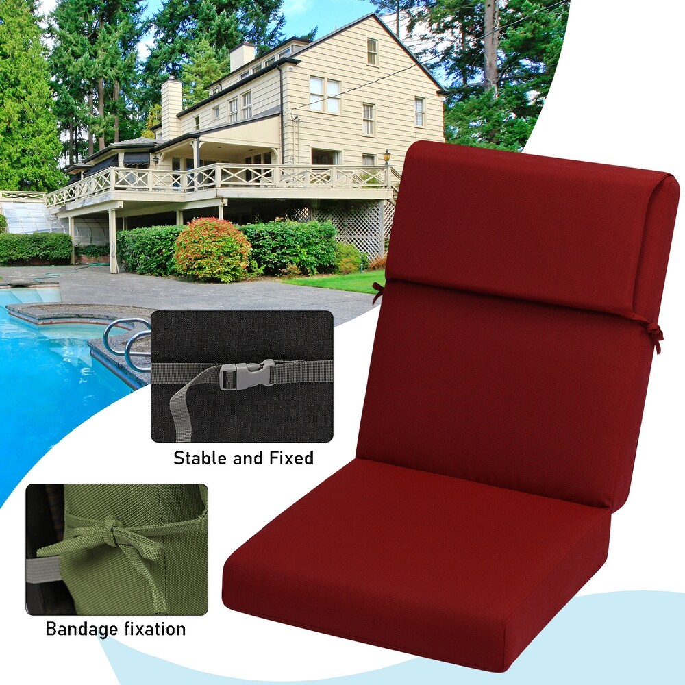 Aoodor Patio High Back Chair Cushions Set of 4，46x21x4 Inches(Only Cushions)