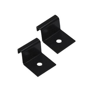 ICC 4 in. Metallic Wall Bracket - Black (2-Pack) ICC-ICCMSLVWBK