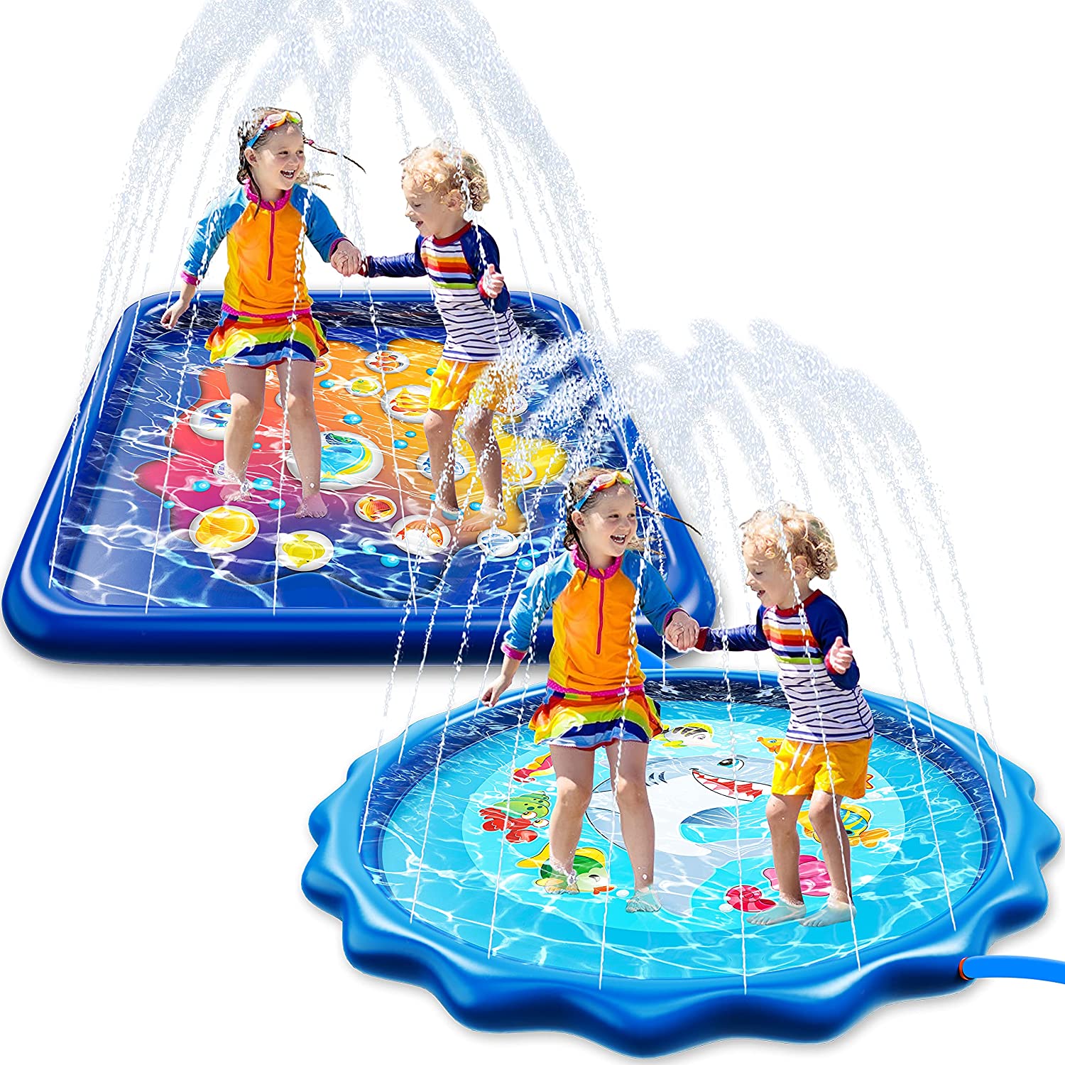 Clearance - Square and Round Inflatable Sprinkler Mat, 68