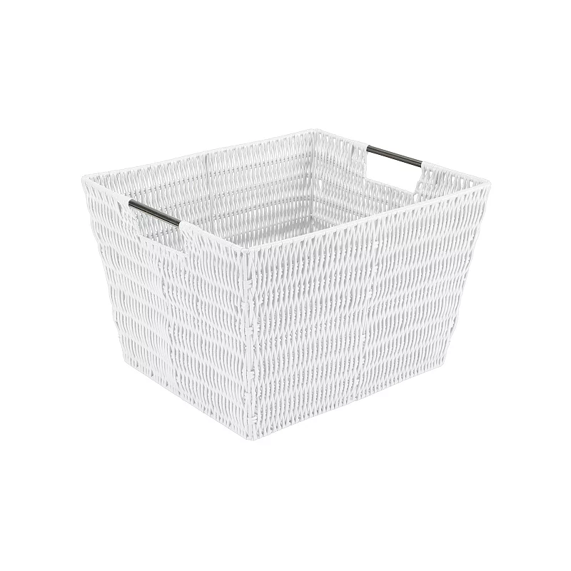 Simplify Large Rattan Storage Tote Basket