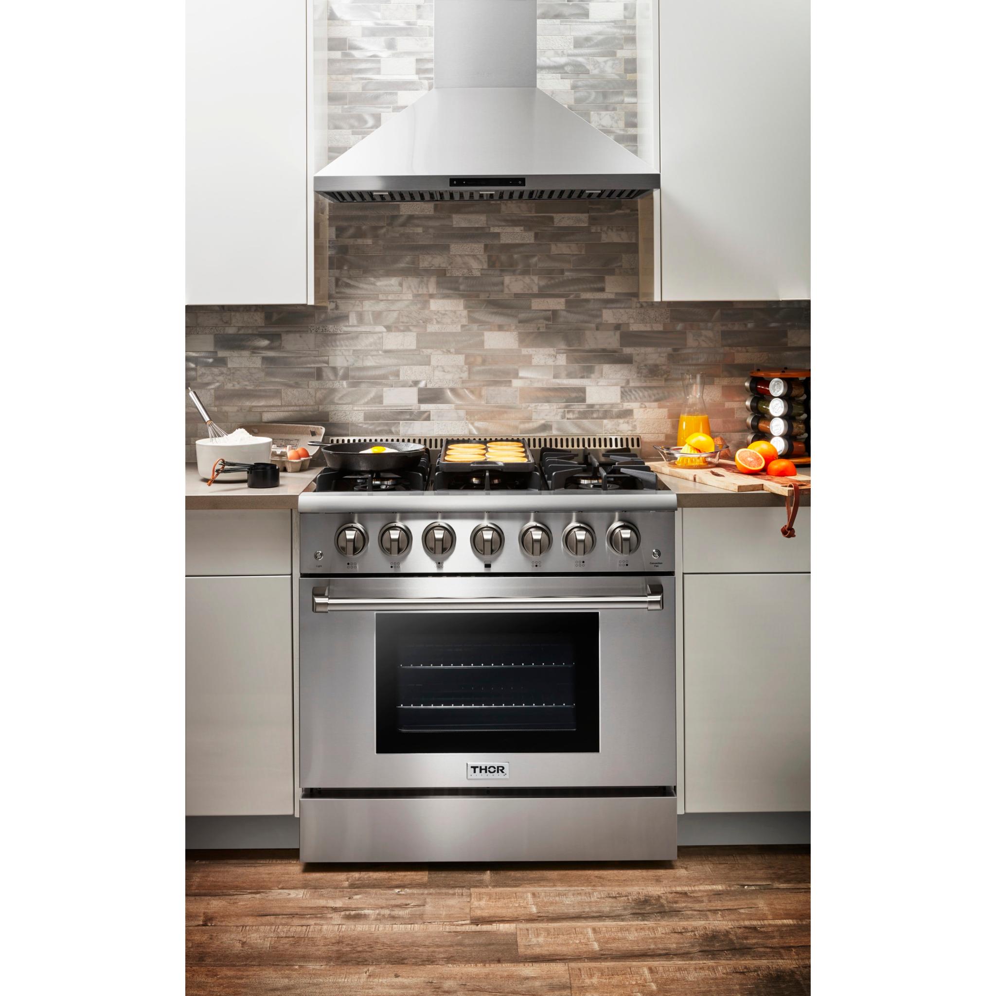 Thor Kitchen 36-inch Freestanding Gas Range HRG3618U