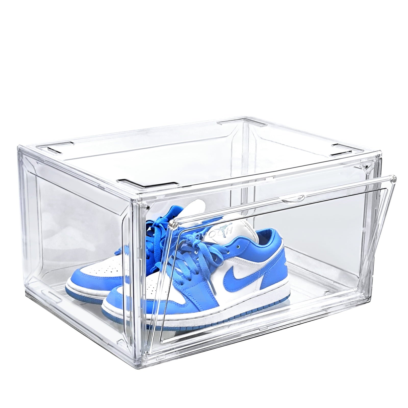 Sneaker Storage Boxes Clear Sneaker Box Transparent Sneaker Box Clear Plastic Stackable Boot Box Clear Sneaker Box with Lids 1Pack