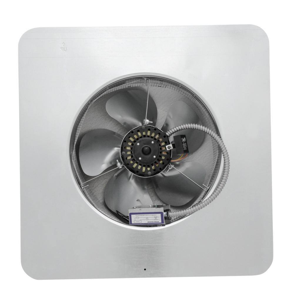 Master Flow 1250 CFM Black Galvanized Quick Connect Power Roof Mount Attic Fan ERV5BLQCT