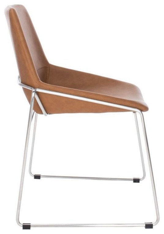 Stylus Mid Century Dining Chair Set of 2 Cigar Brown   Modern   Dining Chairs   by Virgil Stanis Design  Houzz