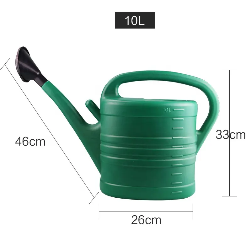 Garden watering can plastic large capacity watering pot 3L 5L 8L 10L 12L 14L long spout big plastic watering can wholesale