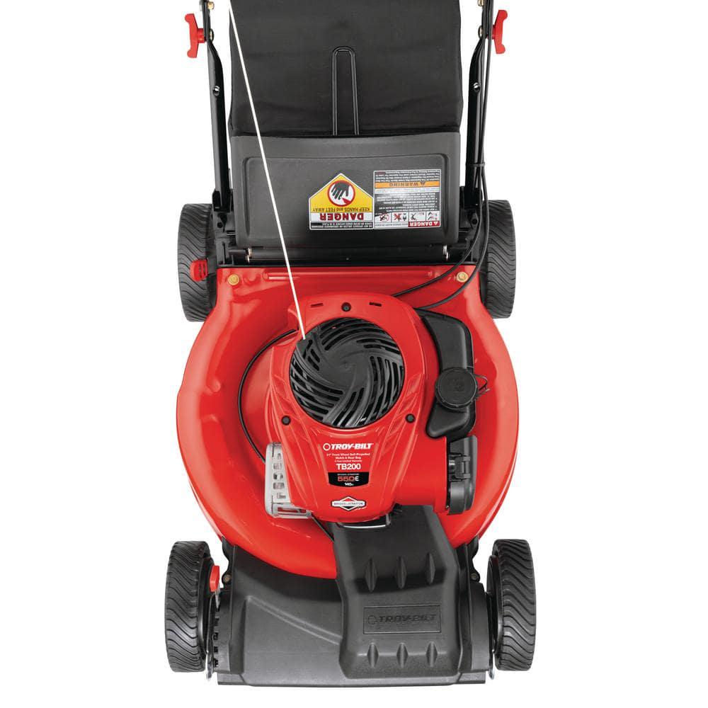 TroyBilt 21in 140cc Briggs and Stratton Self Propelled Gas Lawn Mower with Mulching Kit Included