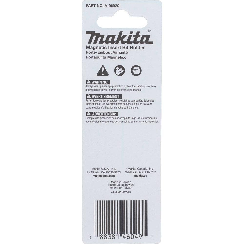 Makita Impact X 2-3/8 Magnetic Insert Bit Holder A-96920 from Makita