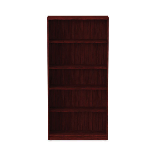 Alera Valencia Series Bookcase， Five-Shelf， 31.75w x 14d x 64.75h， Mahogany (VA636632MY)