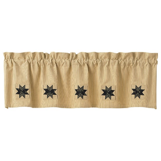 Carrington Lined Ticking Patch Valance