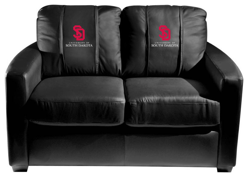 South Dakota Coyotes Stationary Loveseat Commercial Grade Fabric   Contemporary   Loveseats   by DreamSeats LLC  Houzz