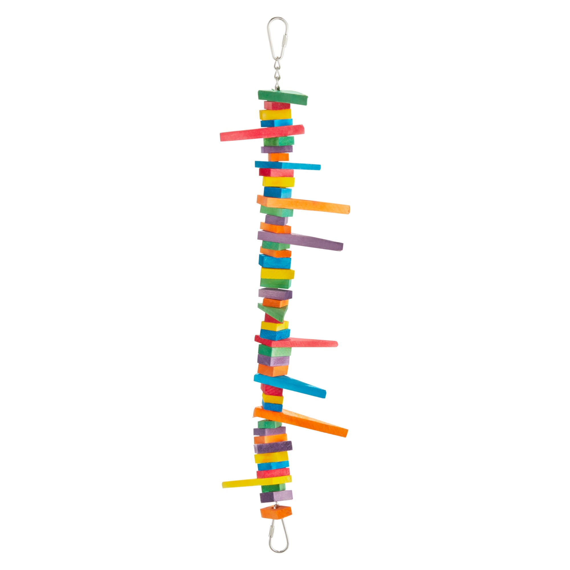 YOU  ME Miles of Blocks Chewing Bird Toy， Medium