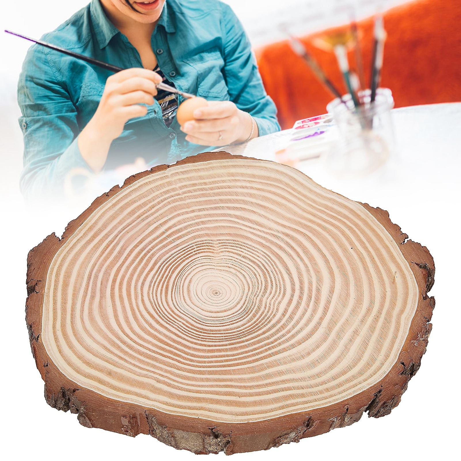 Natural Wood Slices Unfinished Wood Circles Ornaments Irregular Wood Slices With Bark29x26cm/11.4x10.2in