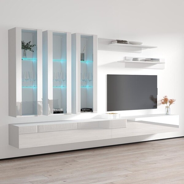 Fly E3 30TV Wall Mounted Floating Modern Entertainment Center